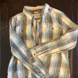 Burton flannel button up, durable goods, large
